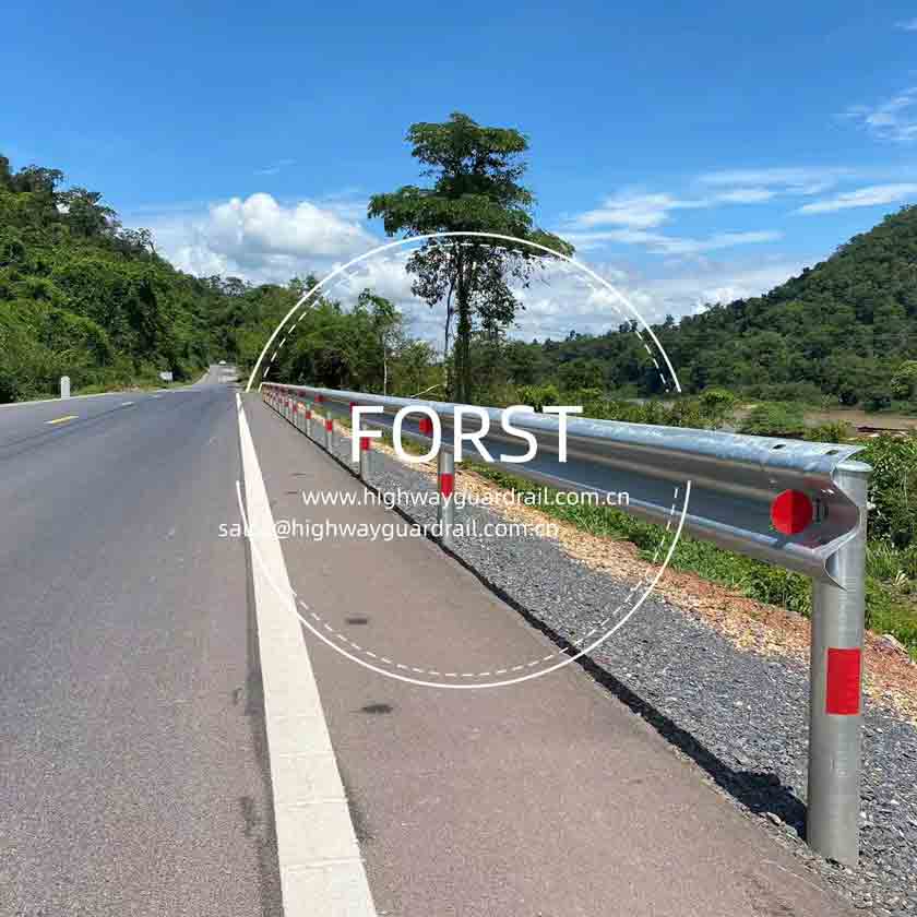 Laos customer road guardrail beam installation renderings - Forst ...